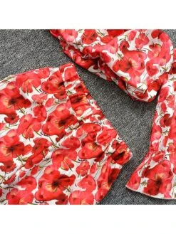 Flower High Rise Wide Leg Girl Clothing Sets -Kids Clothing Shop P 20240608115617607 818