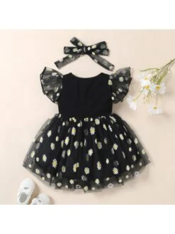 Solid Color Crewneck Cotton Girl Dresses -Kids Clothing Shop P 20240608124002363 292