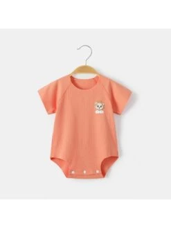 Crewneck Modal Two Buttons Rompers