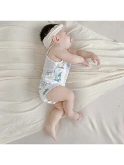 Crewneck Cotton Two Buttons Rompers -Kids Clothing Shop P 20240608154807446 861