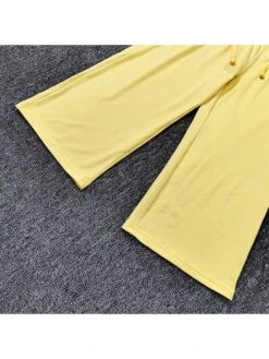 Solid Color Crewneck Cropped Girl Clothing Sets -Kids Clothing Shop P 20240611090014216 504