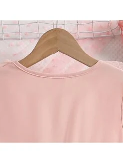 Solid Color Waist Tie Princess Girl Dresses -Kids Clothing Shop P 20240611091215743 593