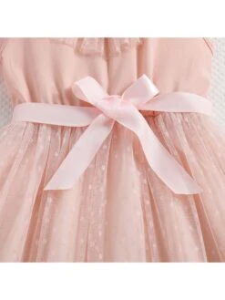 Solid Color Waist Tie Princess Girl Dresses -Kids Clothing Shop P 20240611091216821 861