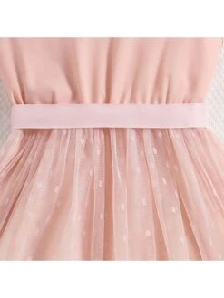 Solid Color Waist Tie Princess Girl Dresses -Kids Clothing Shop P 20240611091217293 754