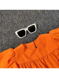 Print Ruffle Crewneck A-line Girl Clothing Sets -Kids Clothing Shop P 20240611103206590 527