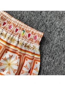 Print Ruffle Crewneck A-line Girl Clothing Sets -Kids Clothing Shop P 20240611103207881 324