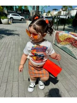 Plaid Crewneck Fitted Girl Clothing Sets -Kids Clothing Shop P 20240611105229082 119