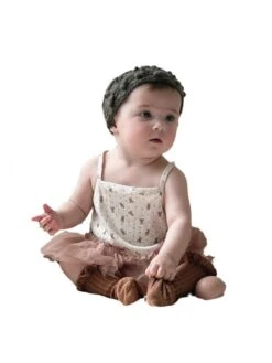 Flower Spaghetti Straps Sleeveless Rompers -Kids Clothing Shop P 20240611110819842 801
