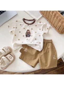 Dots Crewneck Cotton Sets
