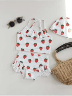 Stringy Selvedge Boat Neck Fitted Swimsuits -Kids Clothing Shop P 20240611113206226 994