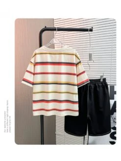 Striped Crewneck Loose Boy Clothing Sets -Kids Clothing Shop P 20240611113210005 190