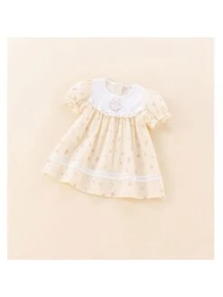 Flower Lacework Crewneck Rompers -Kids Clothing Shop P 20240611142419961 292