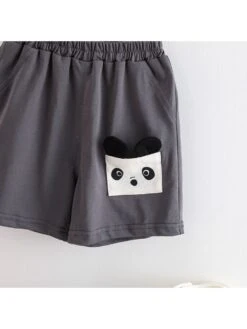 Solid Color Crewneck Cotton Sets -Kids Clothing Shop P 20240612093244126 676