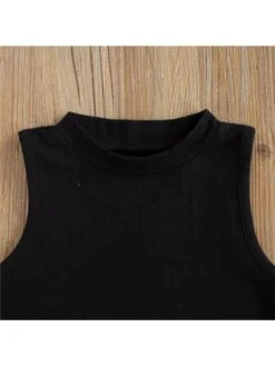 Solid Color Crewneck Girl Clothing Sets -Kids Clothing Shop P 20240612102430225 656