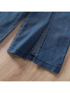 Split Hem Tie-wrap Spaghetti Straps Denim Girl Clothing Sets -Kids Clothing Shop P 20240612102825320 860