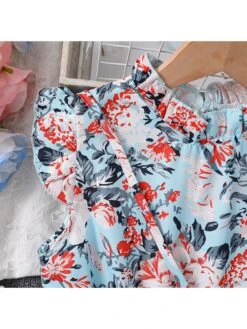 Flower Stand Collar Princess Girl Dresses -Kids Clothing Shop P 20240612104821255 571