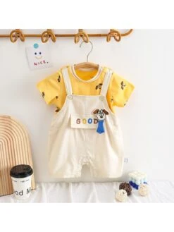 Letter Crewneck Cotton Sets