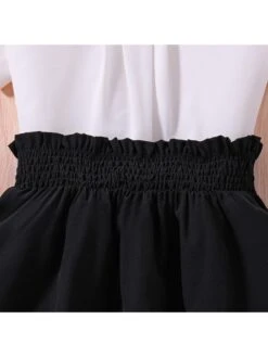 Patchwork Crewneck Short Sleeve Girl Dresses 15 Patchwork Crewneck Short Sleeve Girl Dresses -Kids Clothing Shop P 20240612142432023 884