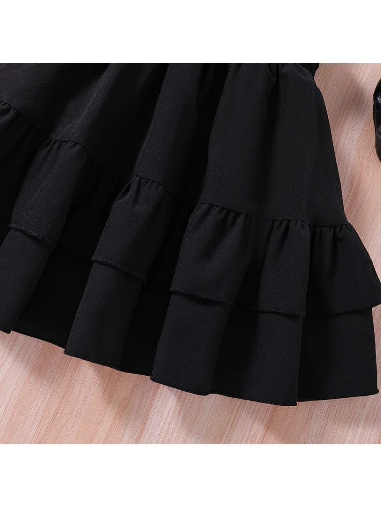 Patchwork Crewneck Short Sleeve Girl Dresses 9 Patchwork Crewneck Short Sleeve Girl Dresses - Image 9