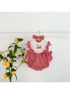 Tie-wrap Square Funky Rompers