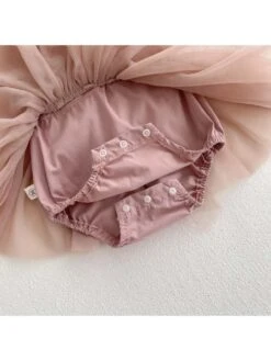 Lace Up Spaghetti Straps Cotton Rompers -Kids Clothing Shop P 20240613095613198 424