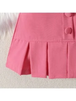 Stringy Selvedge Pleated Spaghetti Straps Girl Clothing Sets -Kids Clothing Shop P 20240613110033178 393