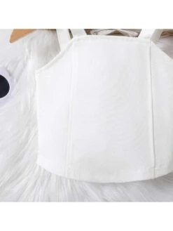 Pleated Spaghetti Straps A-line Girl Clothing Sets -Kids Clothing Shop P 20240613110408295 964