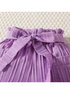 Pure Color Ruffle Cropped Girl Clothing Sets -Kids Clothing Shop P 20240613111207635 937