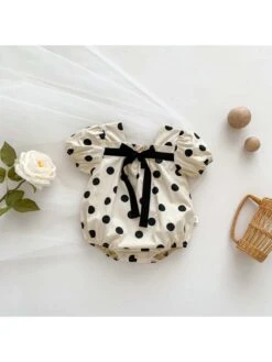 Square Neck Cotton Buckle Rompers -Kids Clothing Shop P 20240613114813500 260