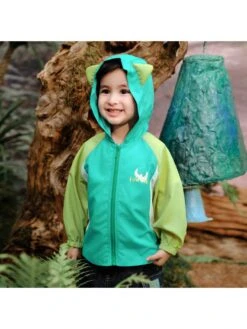 Colorblock Letter Hooded Boy Coat