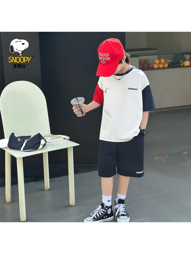 Colorblock Patchwork Leisure Boy Clothing Sets 1 Colorblock Patchwork Leisure Boy Clothing Sets