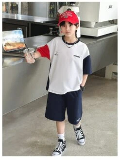 Colorblock Patchwork Leisure Boy Clothing Sets 8 Colorblock Patchwork Leisure Boy Clothing Sets -Kids Clothing Shop P 20240613141219742 955
