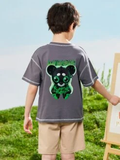 Solid Color Crewneck Cotton Boy Clothing Sets -Kids Clothing Shop P 20240613143236407 165