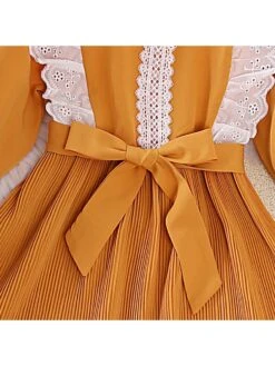 Solid Color Long Sleeve Princess Girl Dresses 10 Solid Color Long Sleeve Princess Girl Dresses -Kids Clothing Shop P 20240613160421747 320