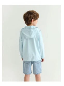 Solid Color Hooded Loose Boy Coat -Kids Clothing Shop P 20240613171624221 187