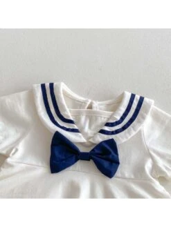 Bow Striped Butterfly Button Rompers -Kids Clothing Shop P 20240614092003293 632