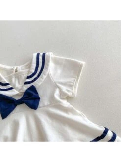 Bow Striped Butterfly Button Rompers -Kids Clothing Shop P 20240614092004278 771