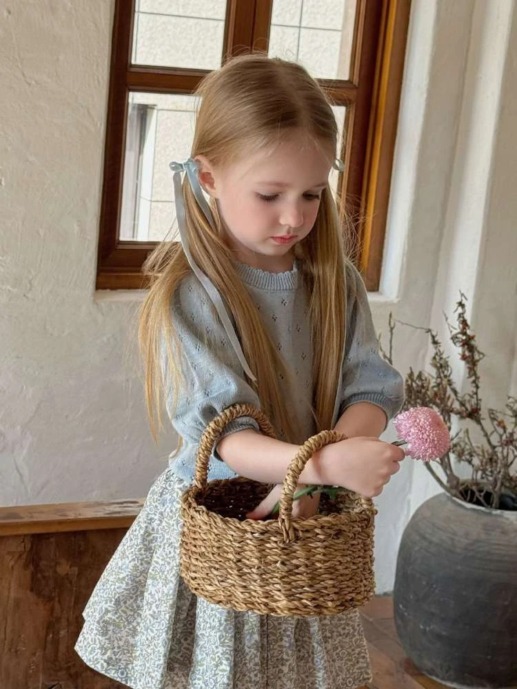 Disty Floral Printing Hollow-out Cotton A-line Girl Clothing Sets 5 Disty Floral Printing Hollow-out Cotton A-line Girl Clothing Sets - Image 5