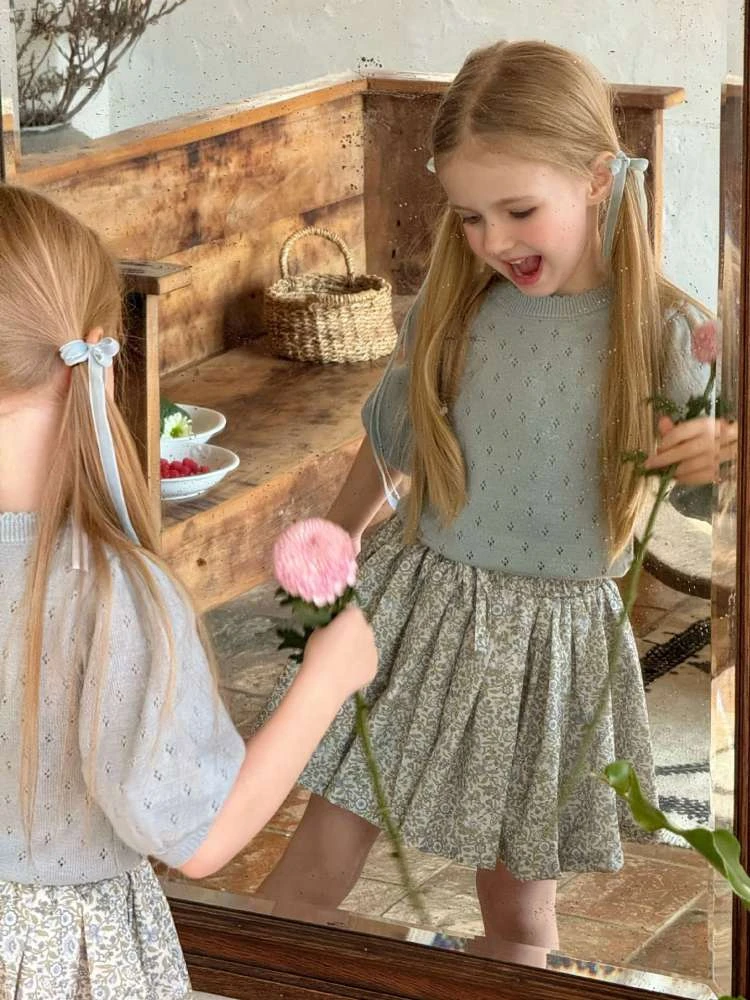 Disty Floral Printing Hollow-out Cotton A-line Girl Clothing Sets 7 Disty Floral Printing Hollow-out Cotton A-line Girl Clothing Sets - Image 7