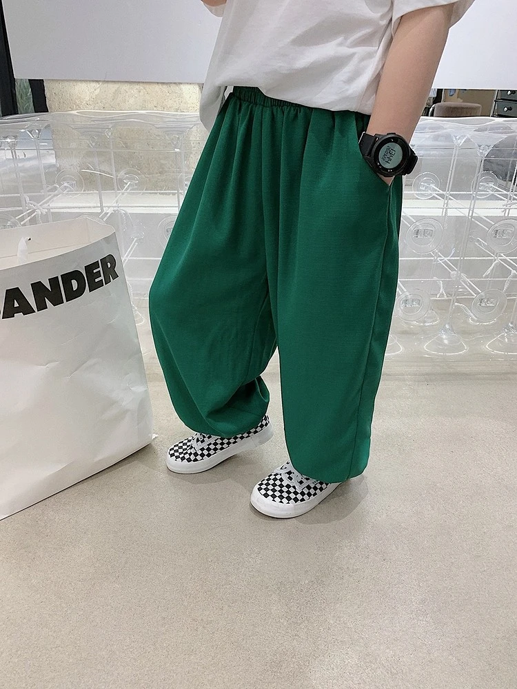 Solid Color Mid-rise Oversized Boy Pants 1 Solid Color Mid-rise Oversized Boy Pants