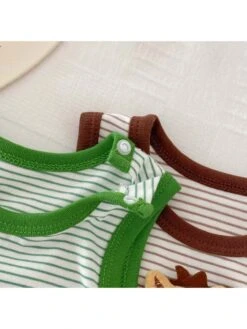 Lacework Striped Cotton Rompers -Kids Clothing Shop P 20240614114432720 275