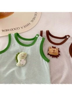 Lacework Striped Cotton Rompers -Kids Clothing Shop P 20240614114433458 533