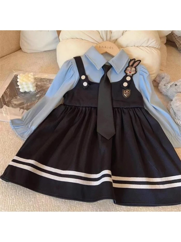 Spaghetti Straps Long Sleeve Single Breasted Girl Dresses 3 Spaghetti Straps Long Sleeve Single Breasted Girl Dresses - Image 3