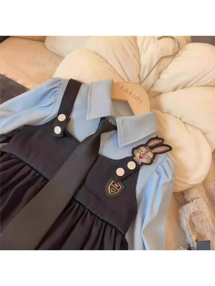 Spaghetti Straps Long Sleeve Single Breasted Girl Dresses 4 Spaghetti Straps Long Sleeve Single Breasted Girl Dresses - Image 4