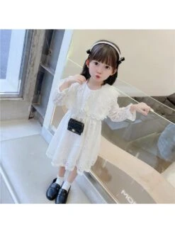 Flower Crewneck Lace Girl Dresses -Kids Clothing Shop P 20240614141612771 789