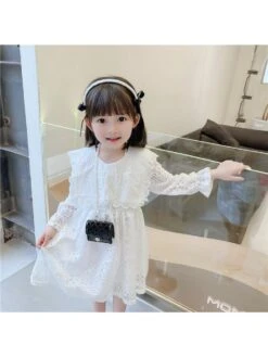Flower Crewneck Lace Girl Dresses -Kids Clothing Shop P 20240614141613315 135