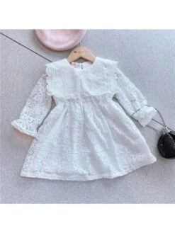 Flower Crewneck Lace Girl Dresses -Kids Clothing Shop P 20240614141613881 883
