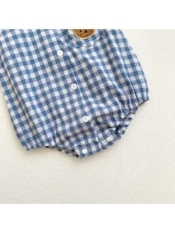 Striped Cotton Single Breasted Rompers -Kids Clothing Shop P 20240617100438828 594