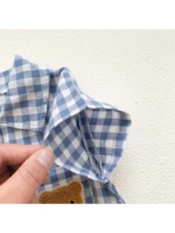 Striped Cotton Single Breasted Rompers -Kids Clothing Shop P 20240617100439576 208