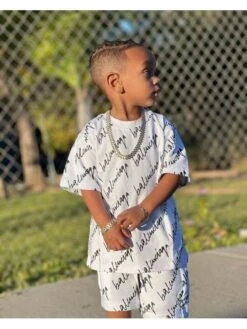 Letter Crewneck Loose Boy Clothing Sets -Kids Clothing Shop P 20240617102831807 658